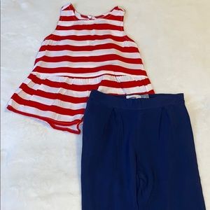 Red white and blue outfit
